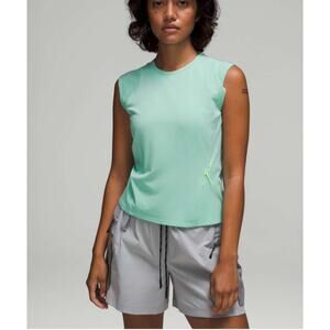 Lululemon Cap Sleeve Hiking Tank Top Mesh Breathable Gorpcore Workout womens 10